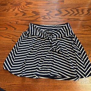 Striped Flowy Mini Skirt